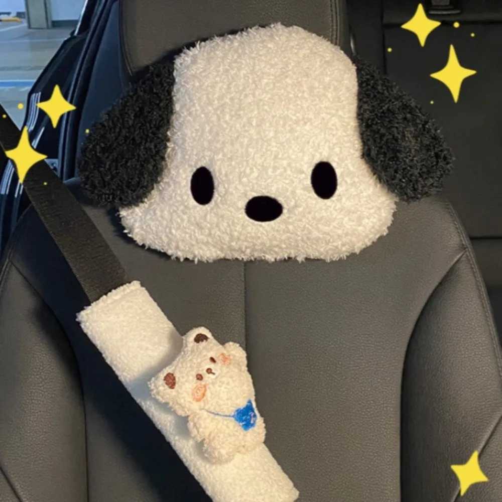 Dog Car Seat Covers Car headrest car neck cute cartoon dog car headrest car neck H250211
