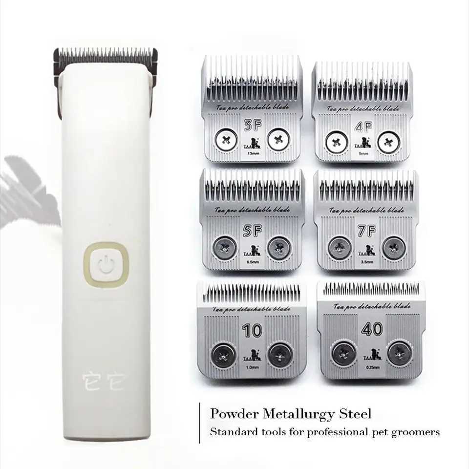 Others Dog Grooming TAA Dog Electric Clipper Set Professional Pet Beauty Clipper for Dog Hair Clipper Accessories Metal Steel Blade T1 H250212