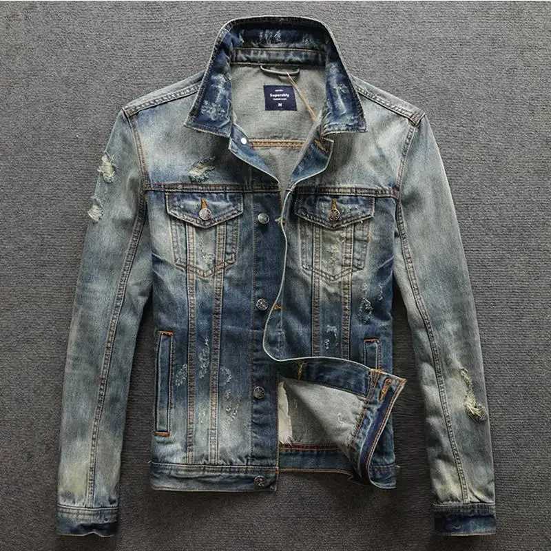 Autumn Trendy Denim Jackets Man High Quality Vintage On Board Cowboy Coat for Men Korea Washed Designer New In Branded Outwear X250213
