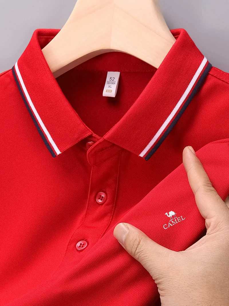 2024 Summer New Mens Business Print Short Sleeved Polo Shirt Comfortable and Cool Casual Fashion T-shirt Mens shirts t shirt X250213