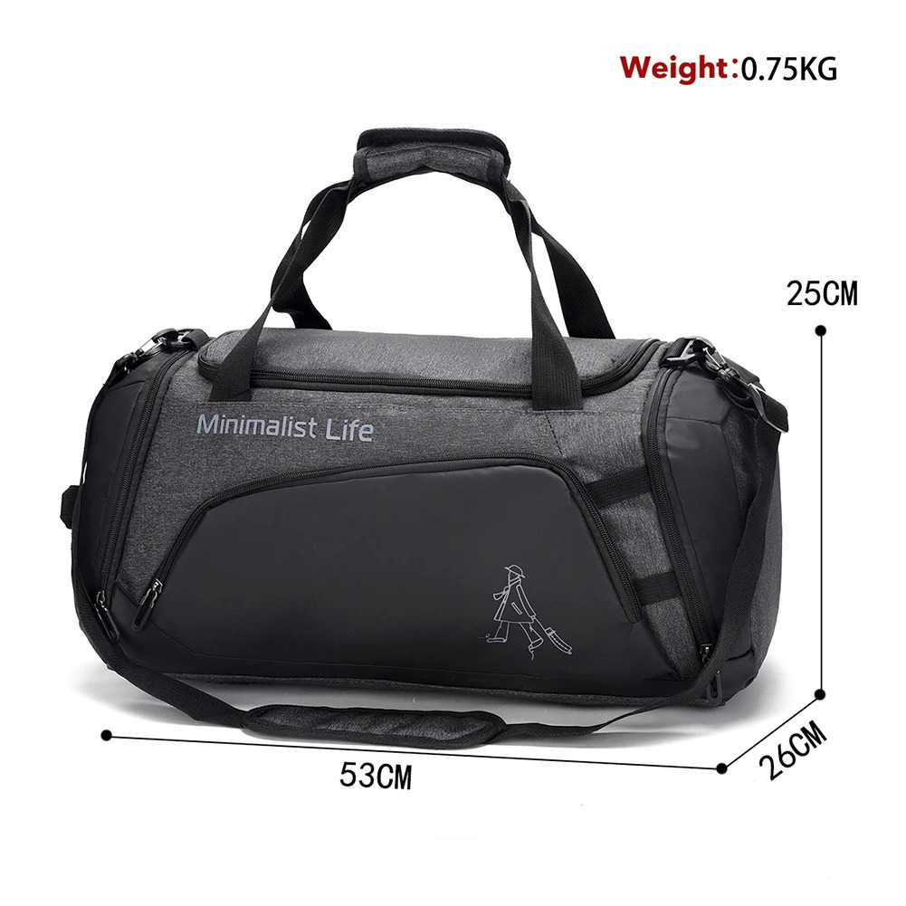 Unisex Sports Backpack Large Capacity Yoga Bag with Shoe Compartment Waterproof Fitness Shoulder for Outdoor Camping Travel 250118