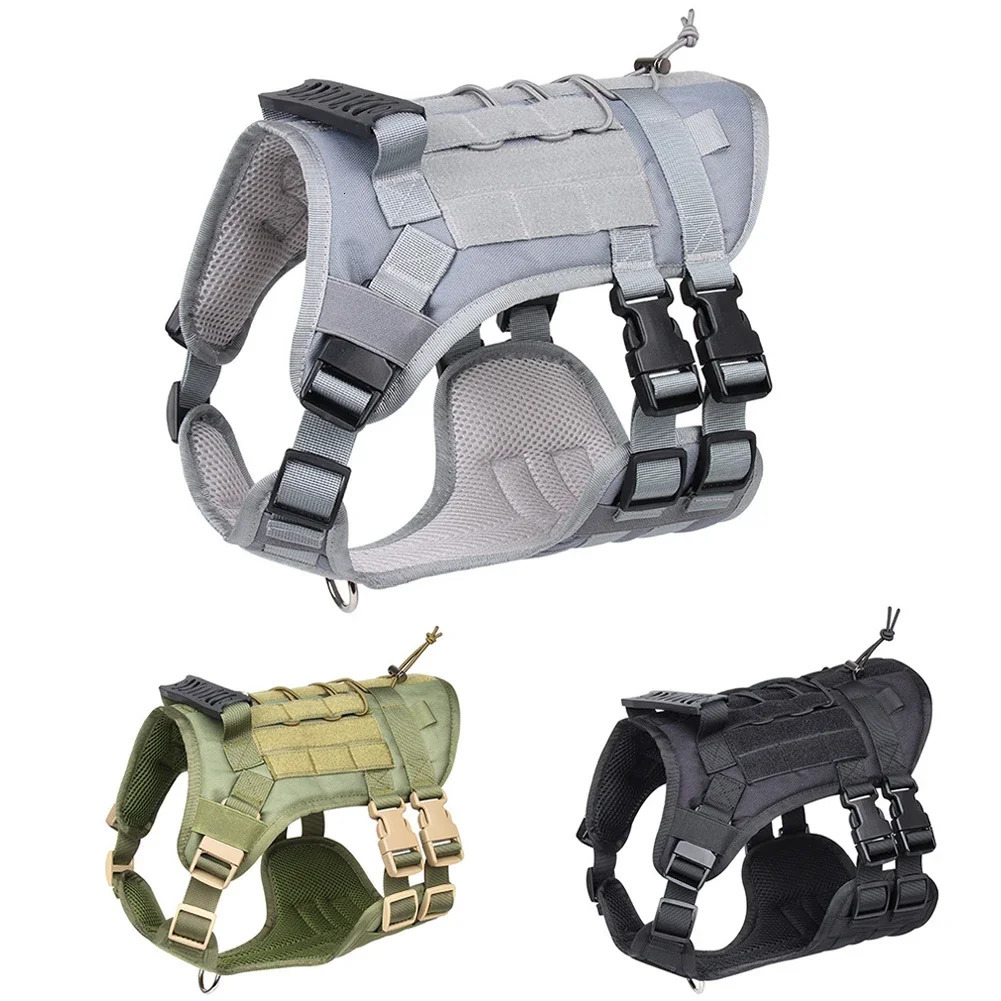 Large Dog Tactical Chest Strap Retractable Big Dogs Harness Collar for Dogs Tactical Pitbull Clothes Chest for Dog Accessories 250213