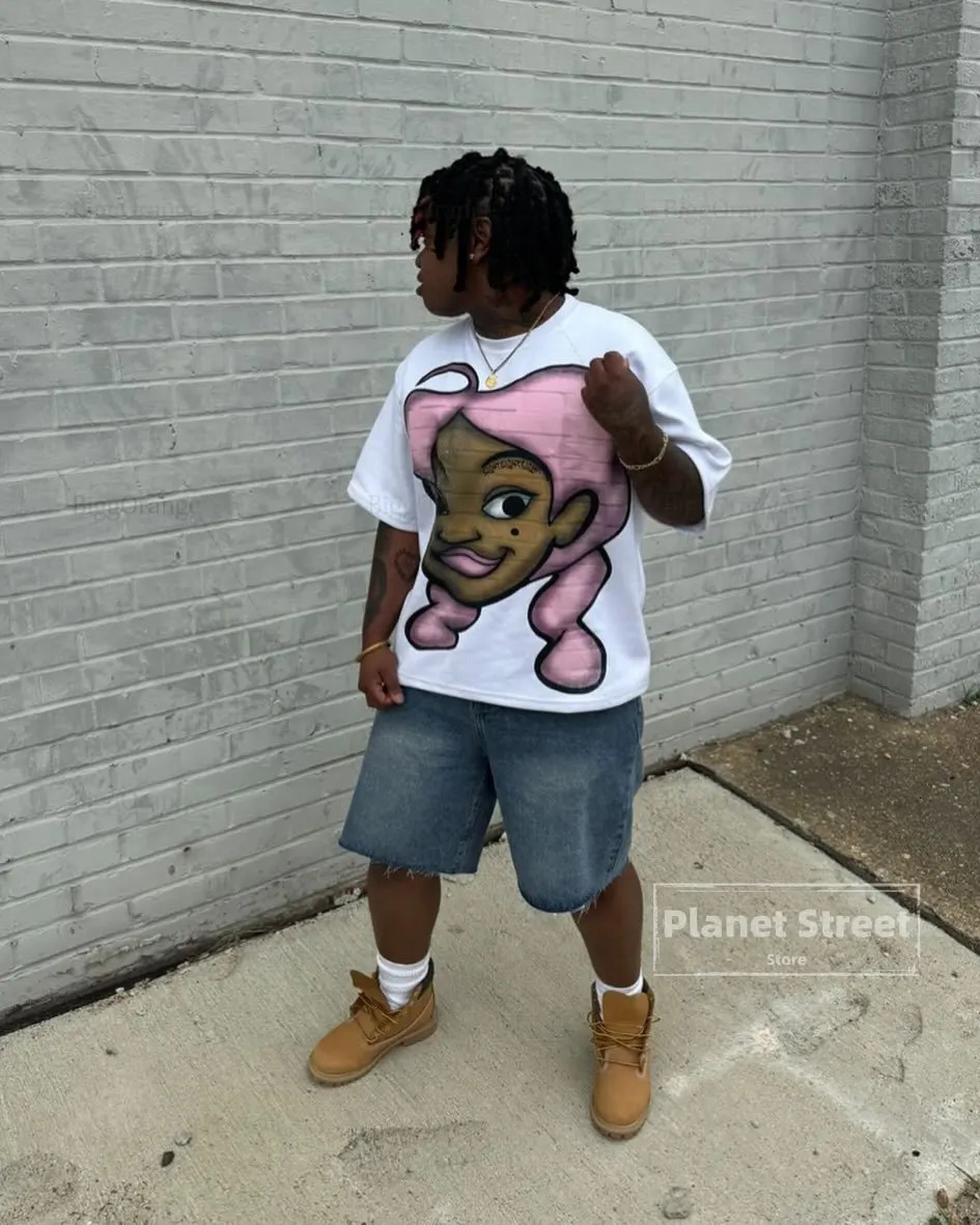 Harajuku sell proud family graphic t shirts for women y2k tops streetwear oversized t shirt gothic goth cartoon clothes 250206