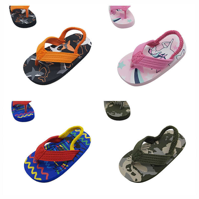 Sandals Summer New Childrens Slippers Miter Slippers for Boys and Girls Childrens Shoes Beach Shoes Baby Shoes Clip Feet Slippers Sandals H250212