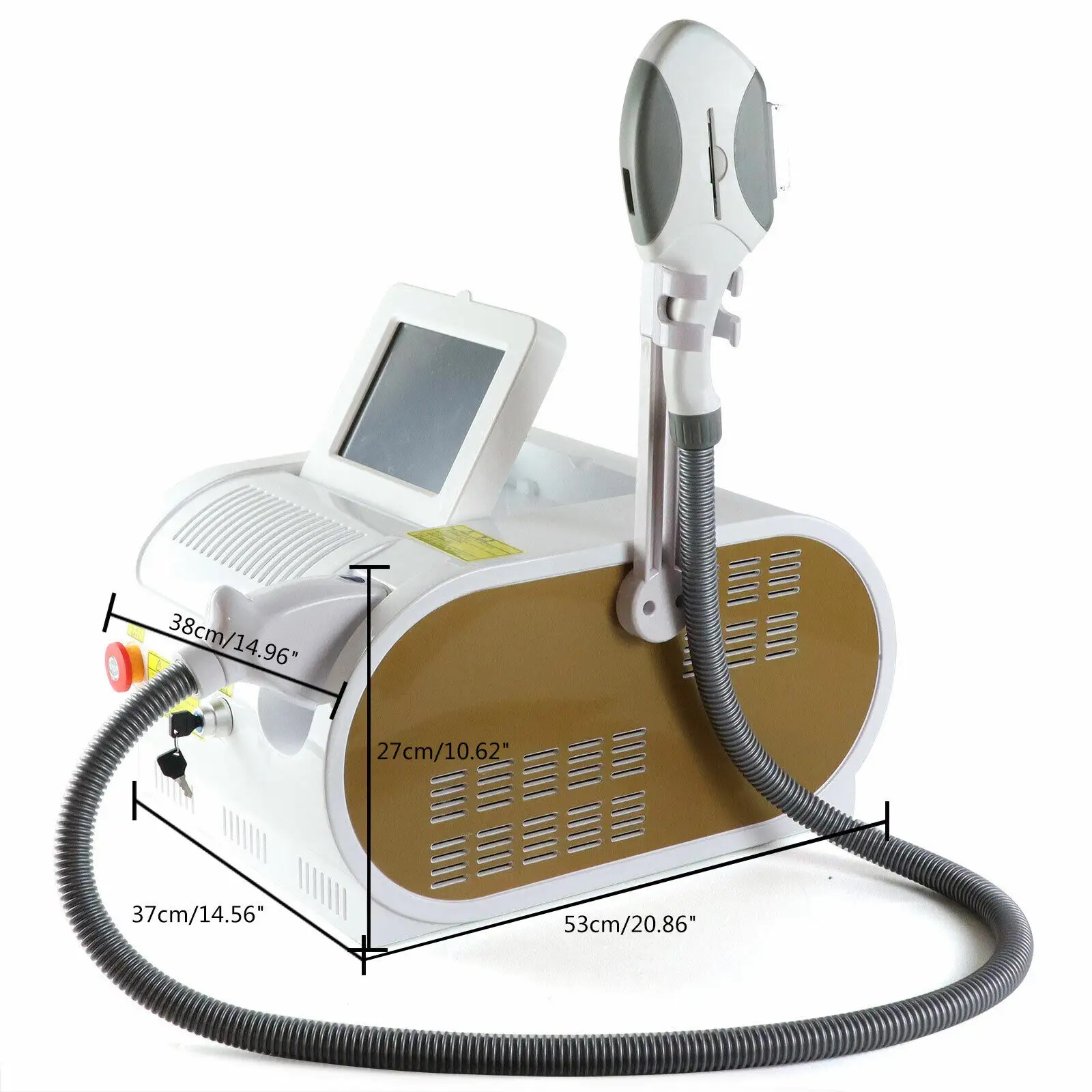 Portable OPT IPL Laser Hair Removal Machine -Skin Care Rejuvenation, Electrolysis Hair Removal Device for Professional Use, Painless Effective Hair Re