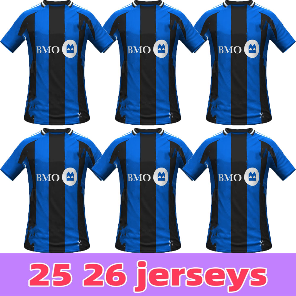 25 26 CF Montreal Maillot Soccer Jerseys Kids Kit Man 2025 Football Shirt Home Light Blue Royal Away Men's Uniform WANYAMA PIETTE MILJEV BRAULT-GUILLARD BINKS