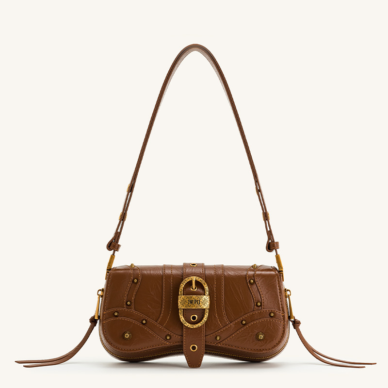 JW PEI Pudding JOY New Motorcycle Series Law Stick Crossbody Underarm Large Capacity Bag For Women