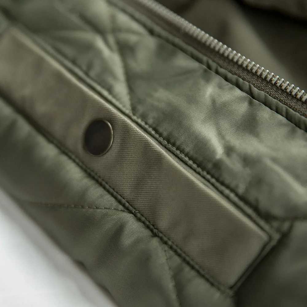 Maden Retro B15 Bomber Jacket Mens Artificial Rabbit Fur Collar Signature Arm Pocket Winter Thickened Windproof Coat Park X250213
