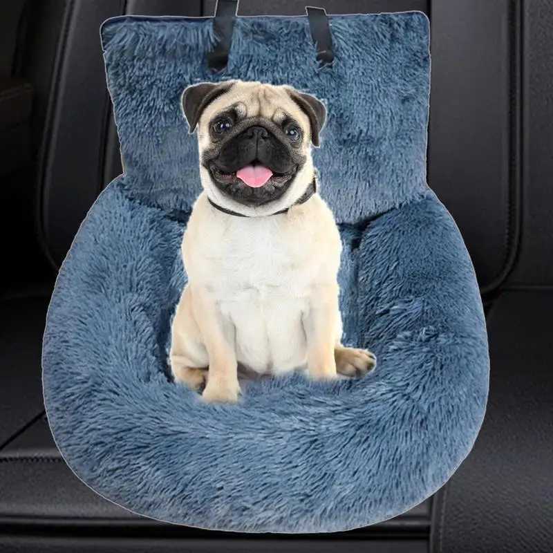 Dog Car Seat Covers Winter Warm Detachable Dog Booster Seat Soft Cotton Dog Travel Bed Car Rear Seat Dog House Plush Pet Mat H250211