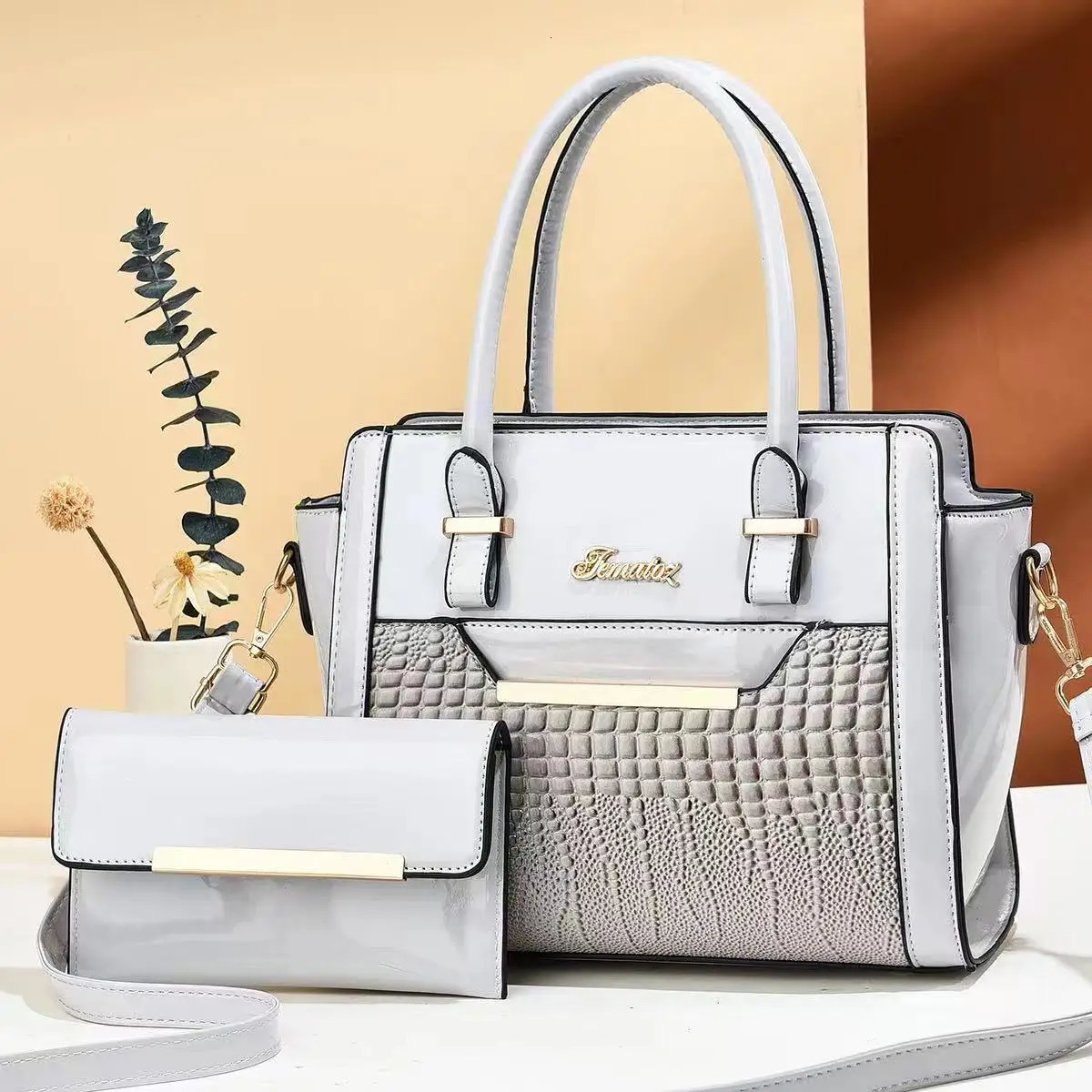 High quality womens one shoulder trendy tote bag womens large capacity patterned mother and child bag 250207