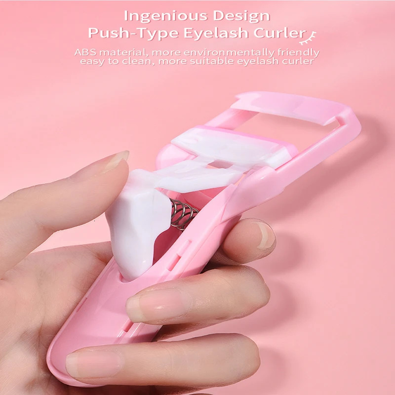 2 colors Mini press eyelash curler ABS elastic handle curling eye makeup tool 250115
