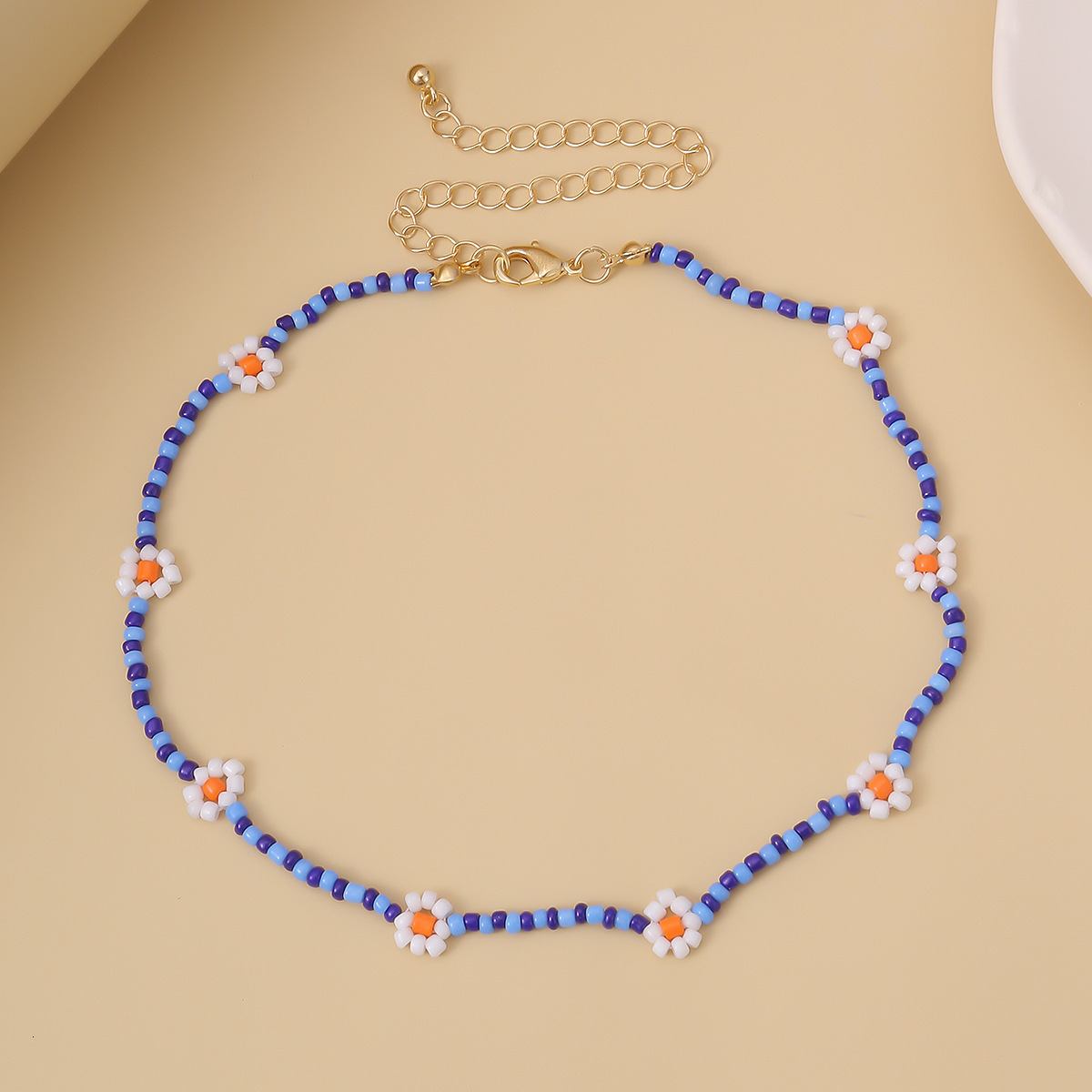 designer fashion Jewelry ethnic style colorful beaded creative rice bead woven wer geometric Woman necklace