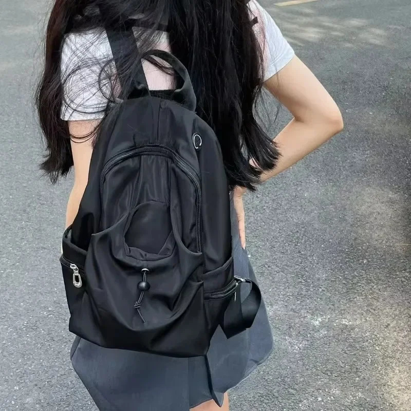 Y2k All Match Casual Women Schoolbags Vintage Trendy Chic Korean Travel Bags Streetwear Preppy Simple Backpacks for Students 250122