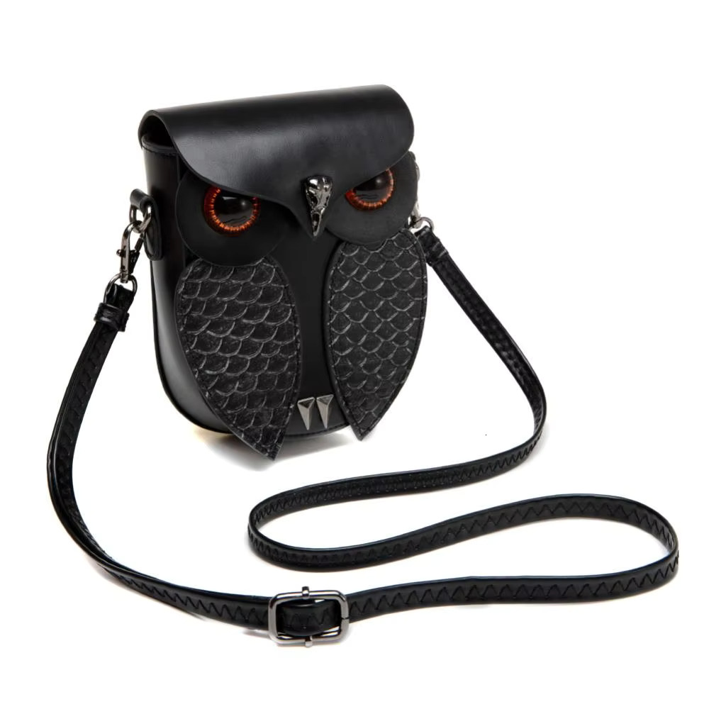 Unisex Owl S One Steampunk Cos Punk Style Single Shoulder Crossbody Snake Skin Pattern Hand-Held Bag