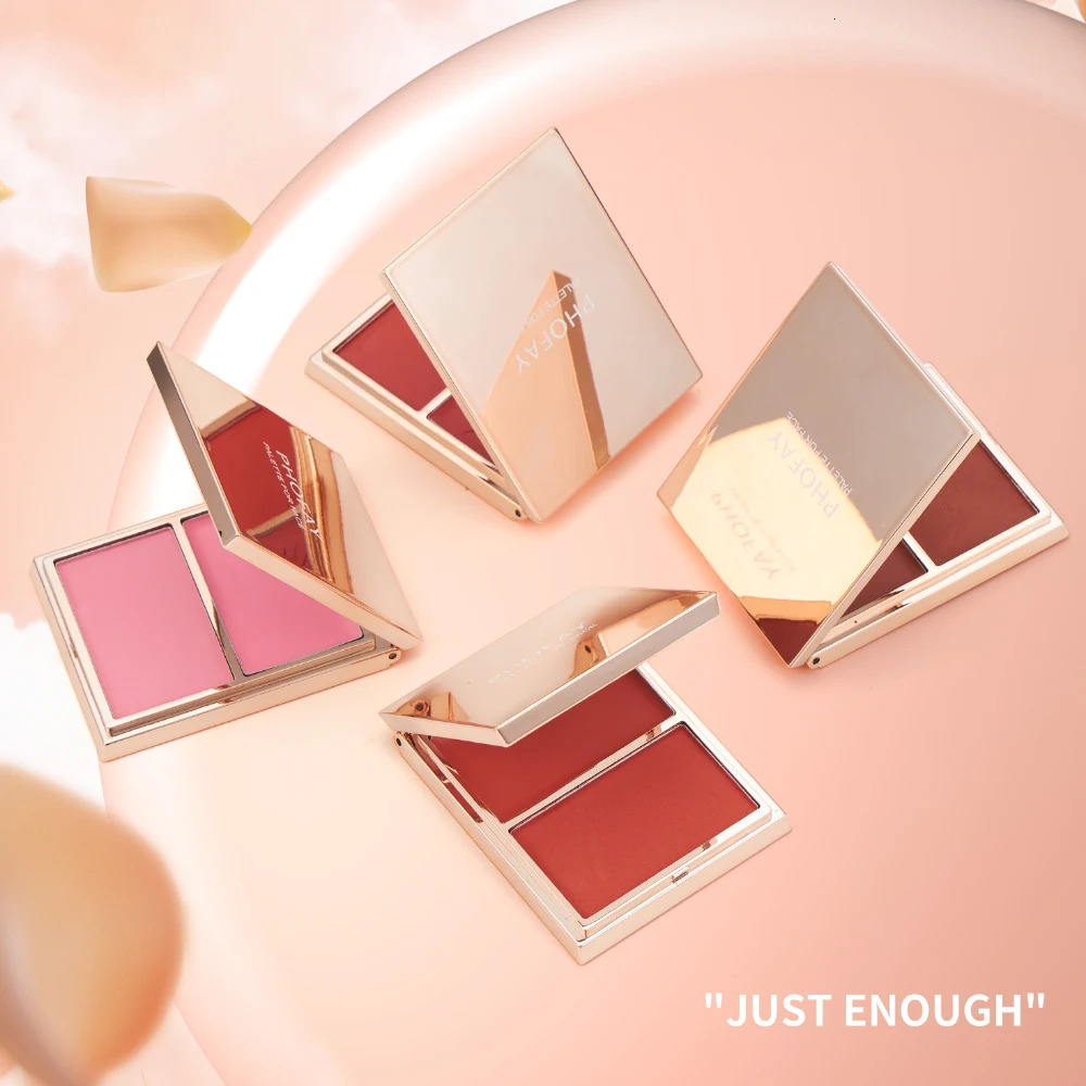 2 in 1 Face Natural Matte Cream Powder Blush Expanding Color Solid Blush Highlighting Contouring Multi-Functional Rouge Blush 250121