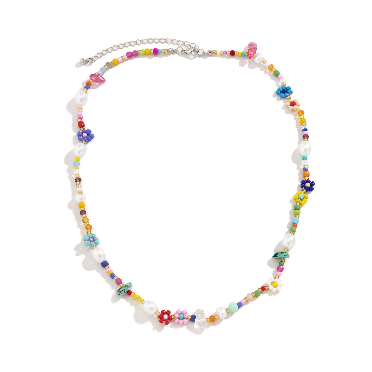 fashion Woman Jewelry mix and match, turquoise imitation pearl collarbone chain, niche design, daisy necklace for women