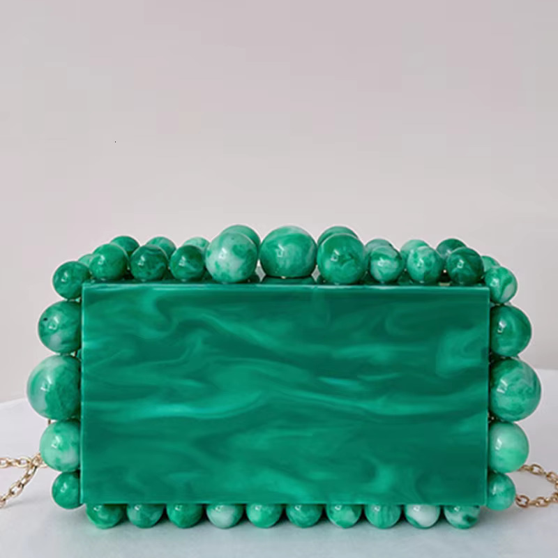 hot Leopard Print Acrylic Evening Clutch Bag with Sequins - Women's Designer Wedding Party Purse Handbag
