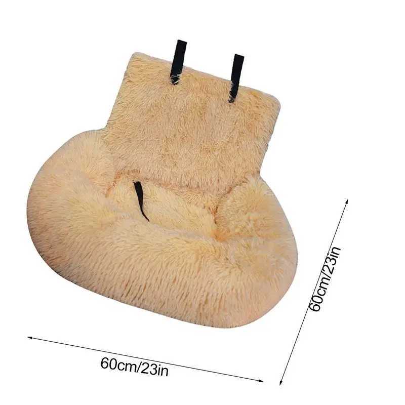Dog Car Seat Covers Winter Warm Detachable Dog Booster Seat Soft Cotton Dog Travel Bed Car Rear Seat Dog House Plush Pet Mat H250211
