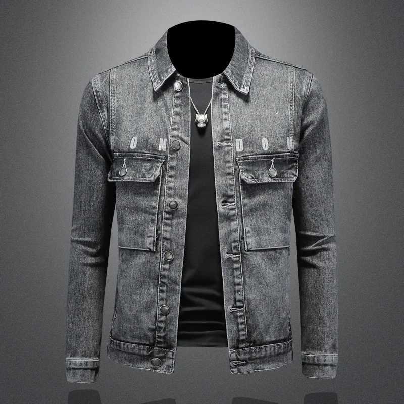 Spring 2025 mens casual denim jacket fashion casual washing denim jacket social street clothing workwear jacket mens clothing X250213