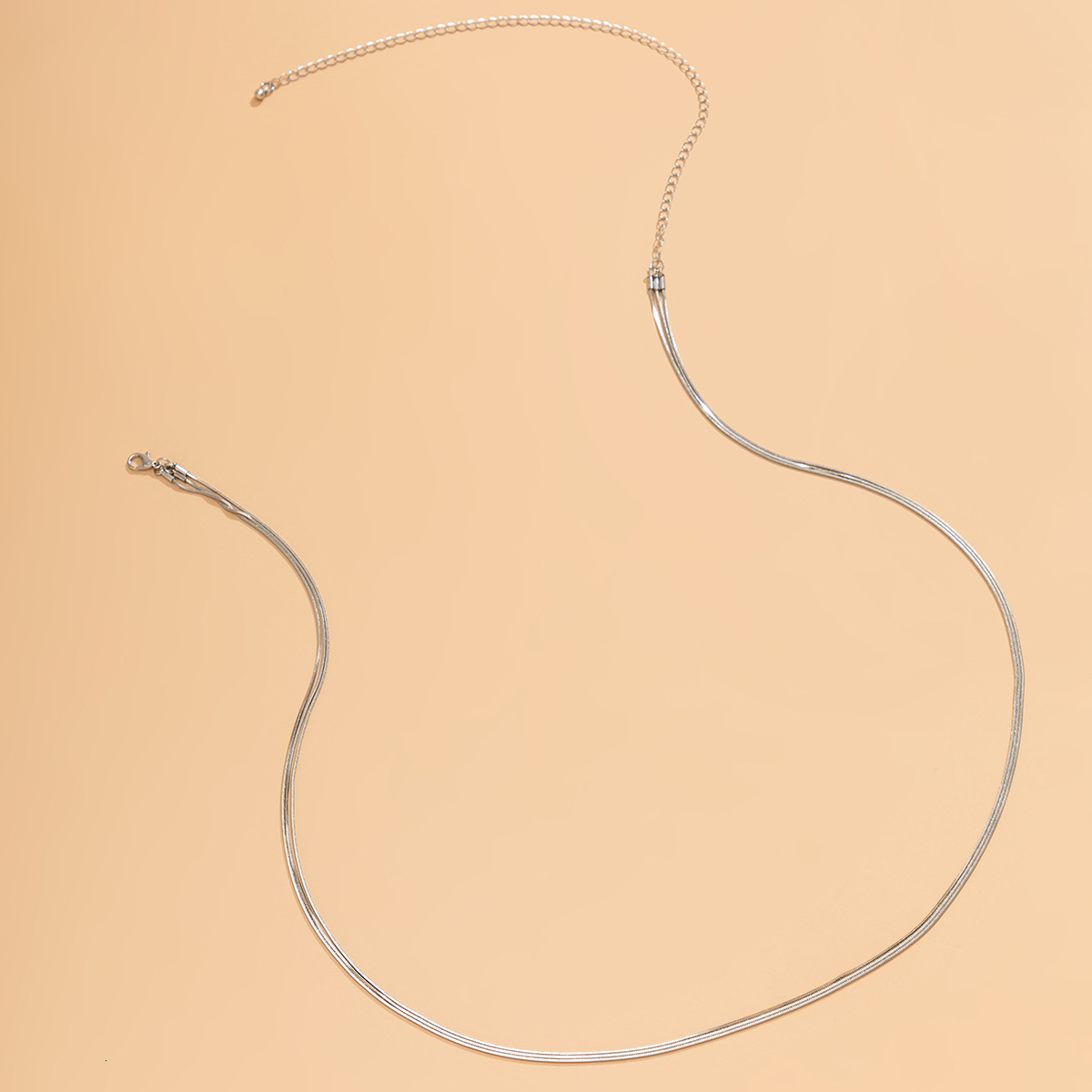 Woman fashion Simple double layer snake bone waist Women's trendy metal thin body chain designer jewelry