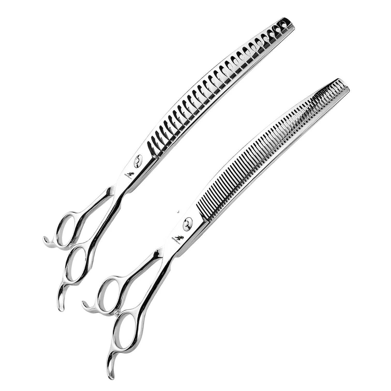 Others Dog Grooming Dog Grooming Scissors Japan Stainless 8 Professional Pet Scissors Curved Chunker Scissors for Groomer Bend Down Thinning Shears H2