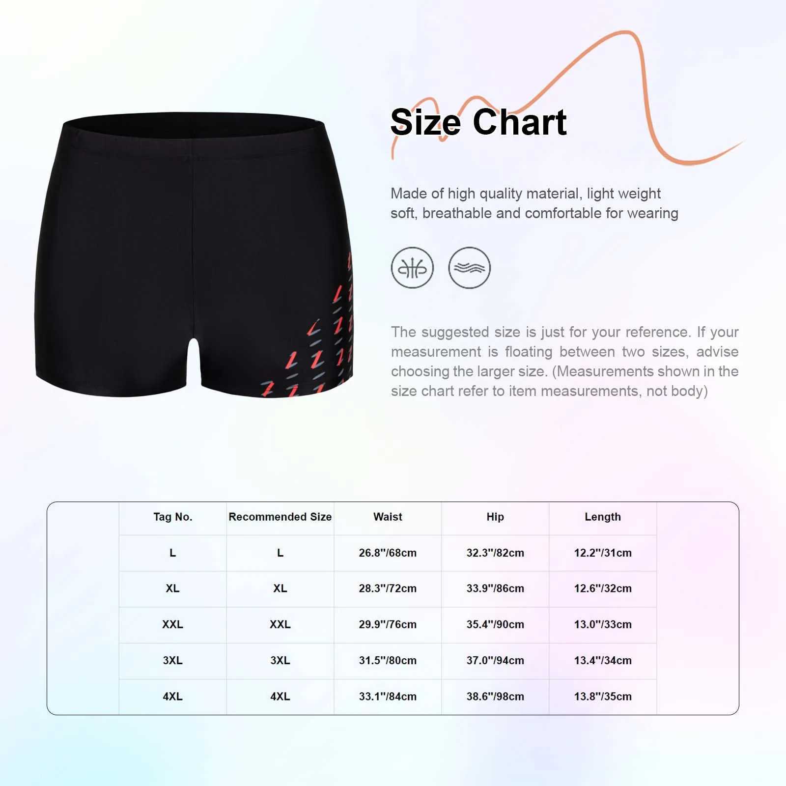 Mens Summer Swimming Trunks Athletic Swim Boxer Shorts with Mesh Liner Swimwear Beach Surfing Sunbathing Diving Pool Swimsuit Z260313