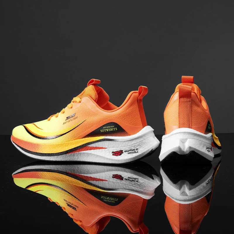 Carbon Plate Marathon New 2025 Men Sports Running Shoes Breathable Lightweight Womens Comfortable Athletic Nonskid Sneakers Z250304
