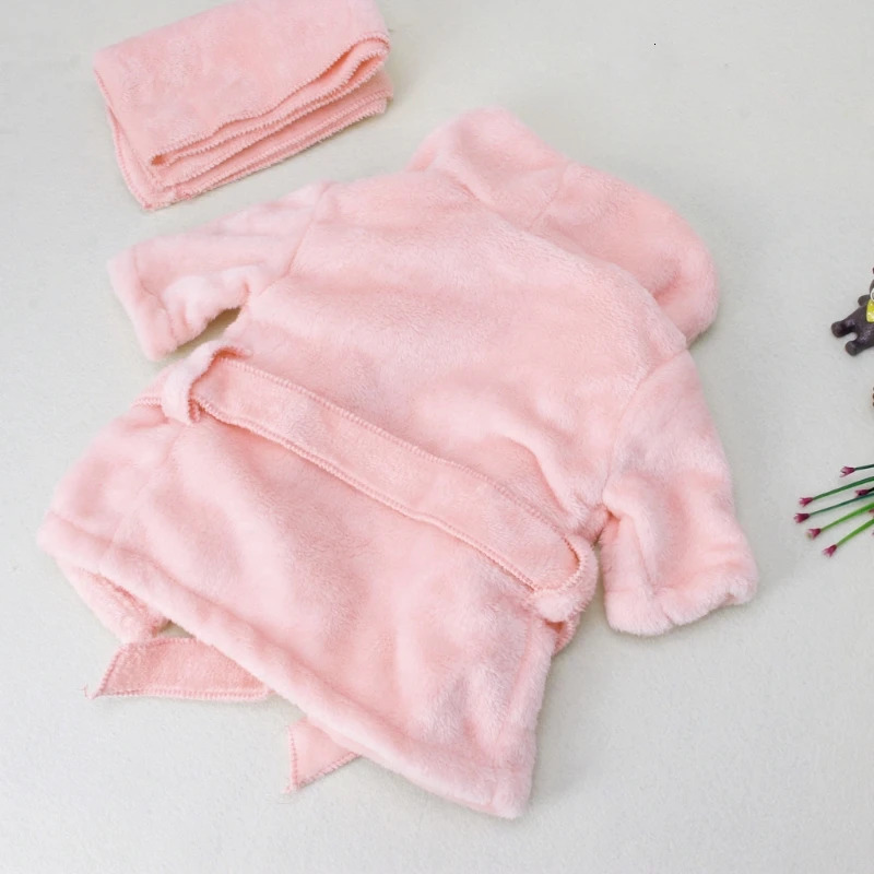 Baby Bathrobes Bath Towel Solid Color Warm Suit born Pography Outfits for Po Shoot Accessories 250208
