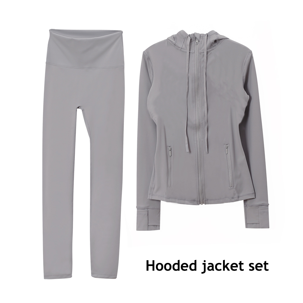 2pcs designer yoga set gym set and leggings womens define workout sport coat fiess jacket sports quick dry activewear top solid zip up sweatshirt spor