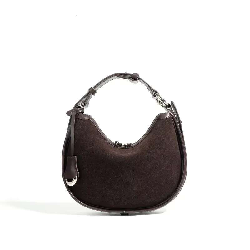 Half Moon Autumn Winter New Retro Frosted Leather Versatile Fashion Underarm Shoulder Bag Classics 250605