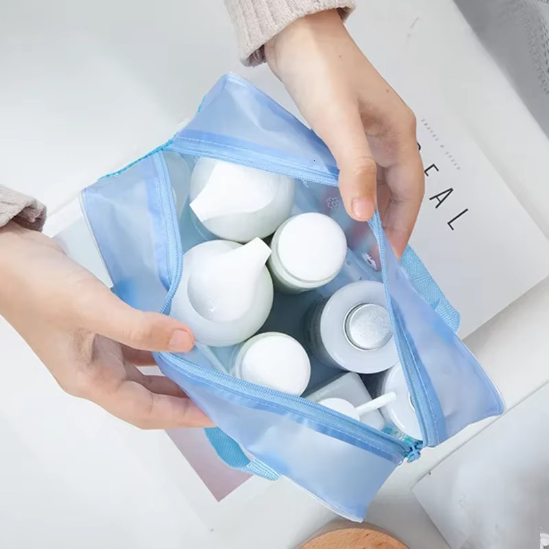 PVC Transparent Cosmetic Clear Makeup Bag for Women Girl Waterproof Zipper Beauty Case Travel Handbag Toiletry Bags swissmilitary