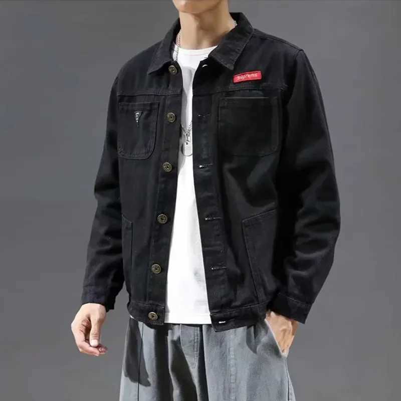 Mens Green Camouflage Denim Jackets New Casual Comfortable Multi-pocket Jean Coats Male Thin Pilot Combat Cargo Outwear X250213