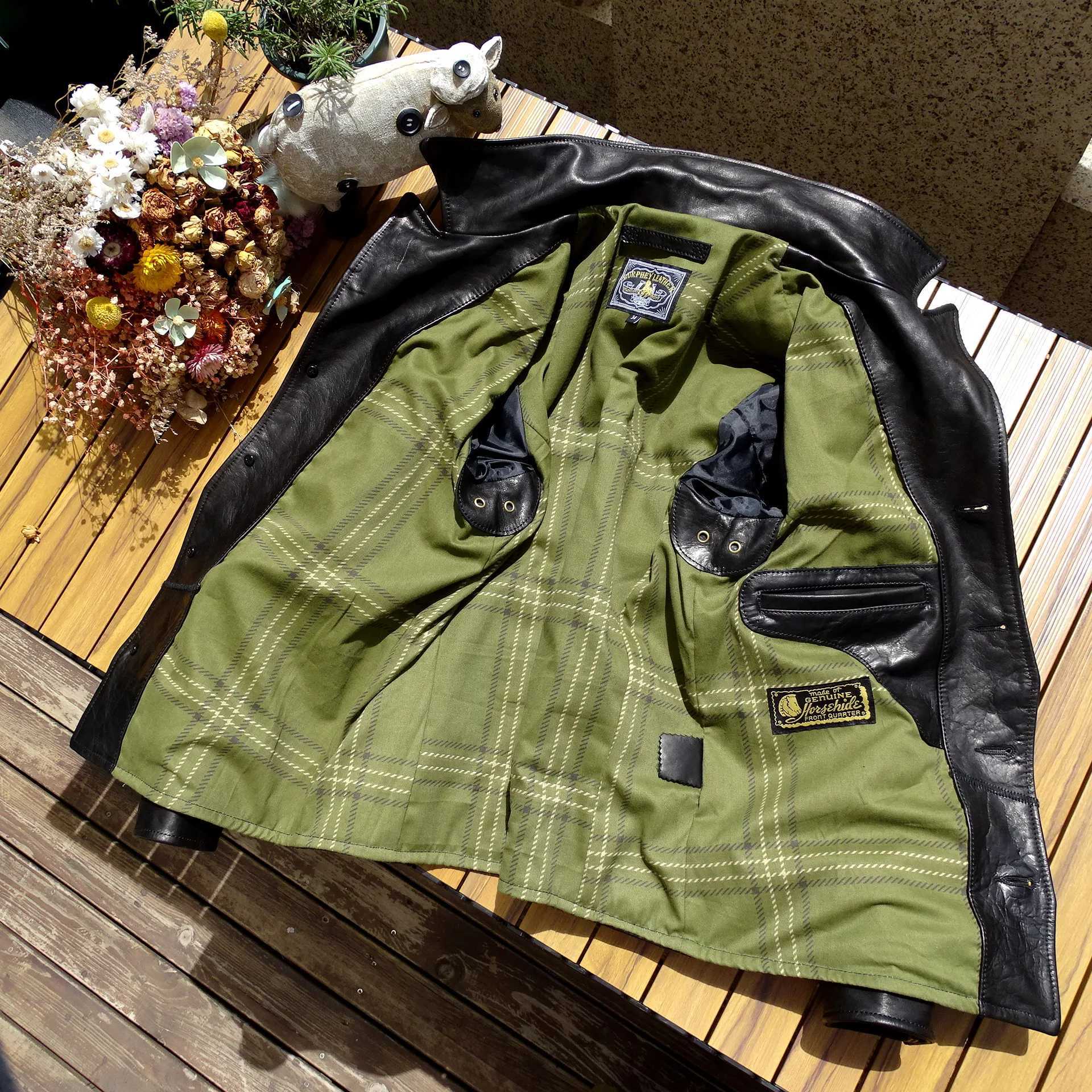 Mens leather jacket stable motorcycle windproof brown coat vintage clothing spring and autumn X250213