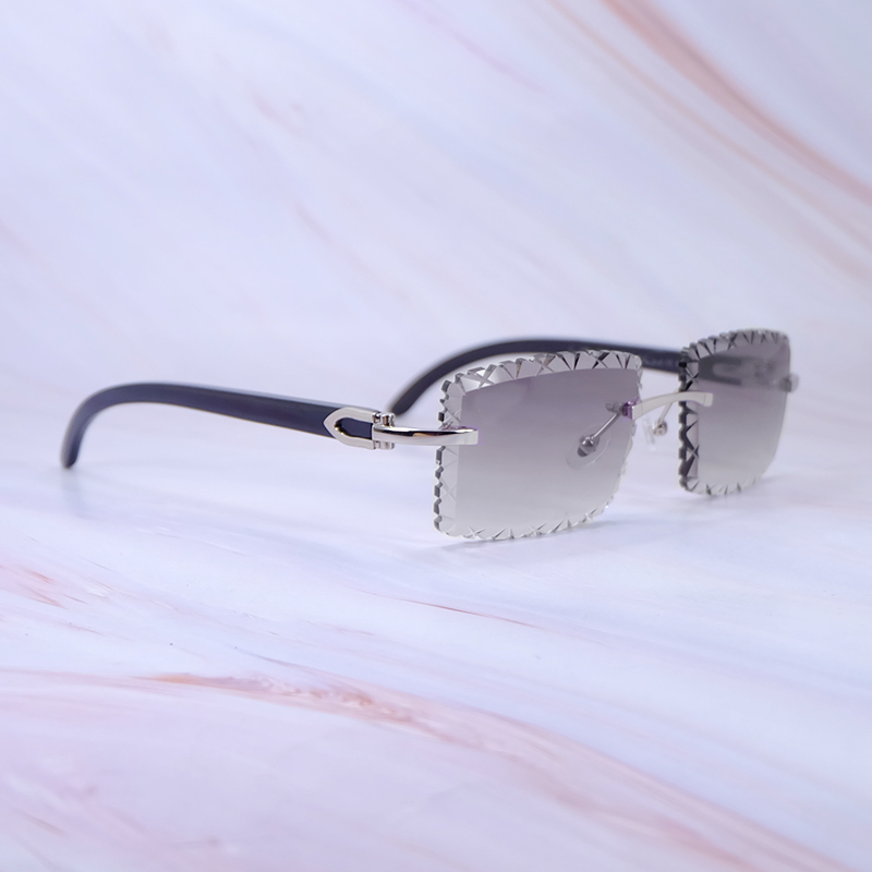 Designer Carter Sunglasses Diamond Shark Cut Rimless Vintage Sun Glasses Fashion Wholesale Sun Glass Mens Cool Decoariton 012