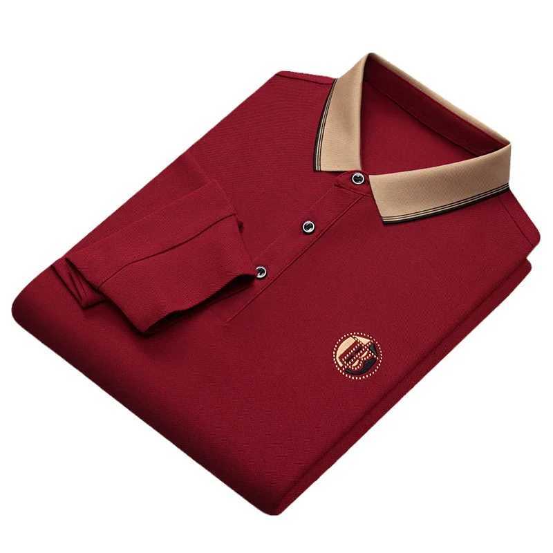 2024 Autumn/Winter New Large Sleeve Mens Embroidered Luxury Polo Shirt Mens Turtleneck Loose Sweater M-4xl X250213