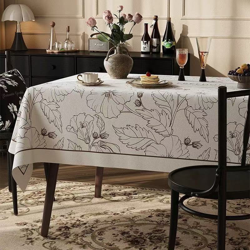 2025 French Retro Light Premium Sense Waterproond Atmosphere Tablecloth