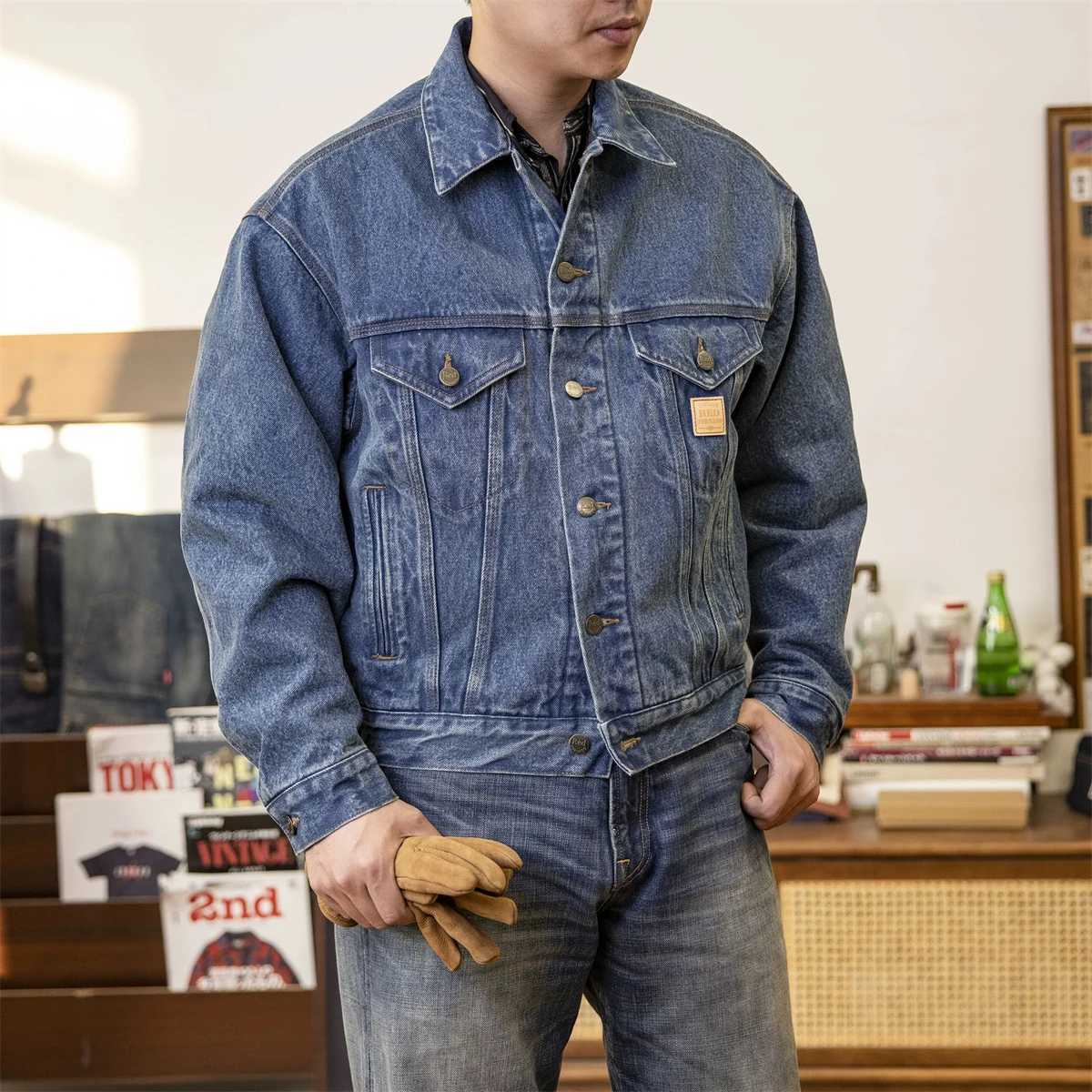 Red Tornado Lined Denim Trucker Jacket Vintage American Workwear Jean Outerwear X250213