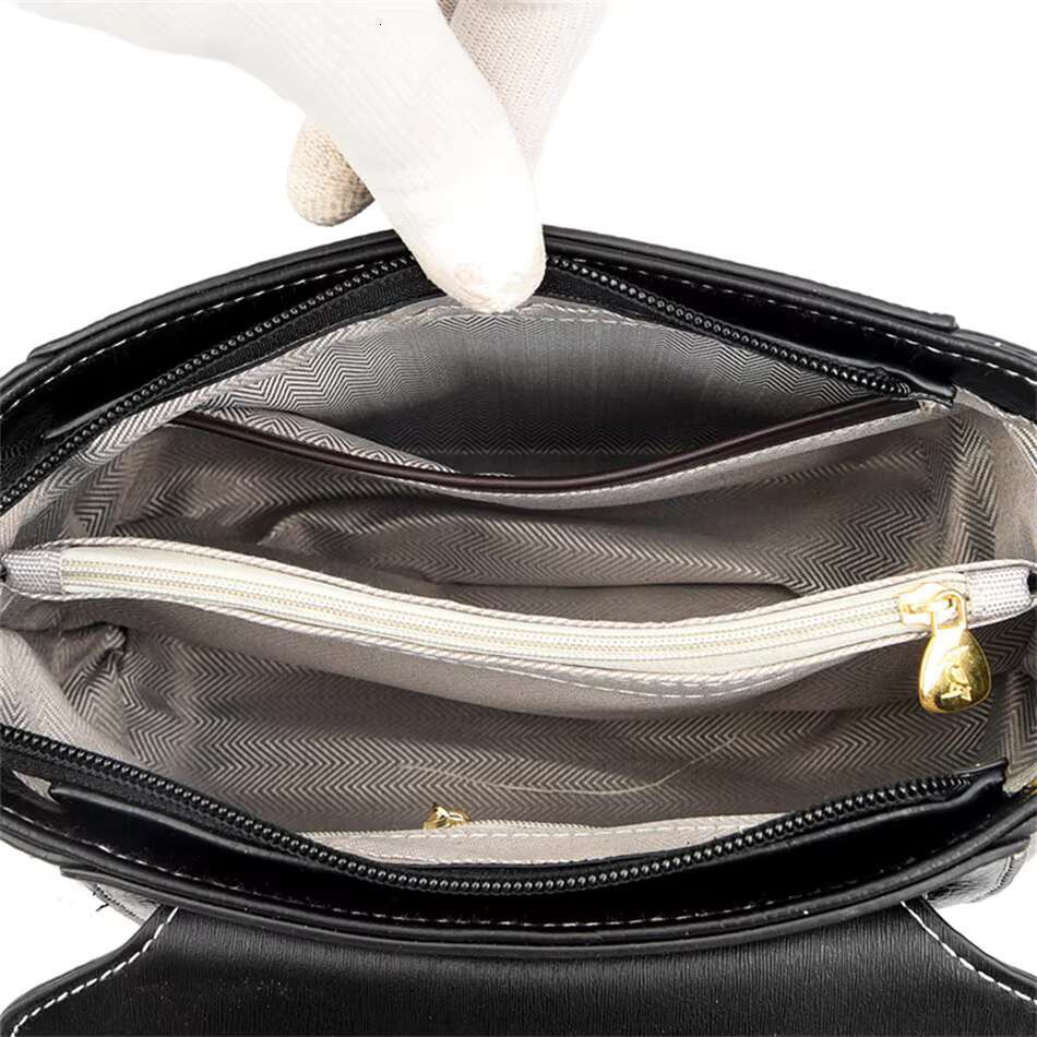 Pure Leather Bags Women Shoulder Tote CONTRAST Trend Sewing Thread Designer Crossbody Bags Quality Messenger Bag Handbag Sac