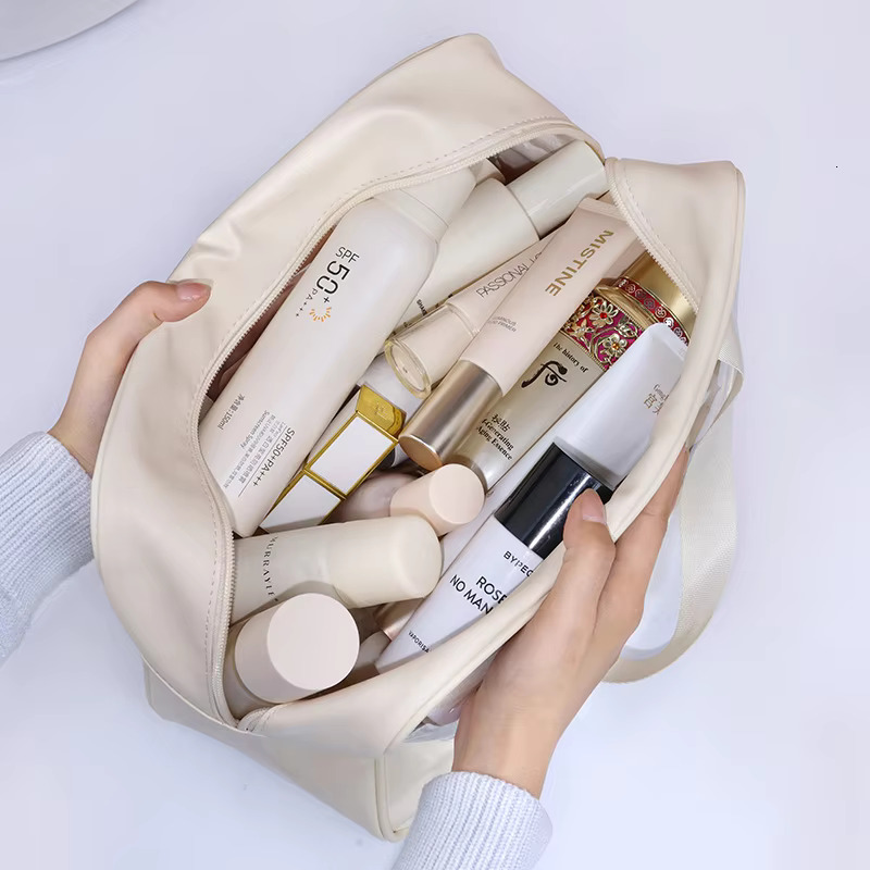 Portable Travel cosmetic bag Women Transparent Makeup Bag Large-Capacity Bath Wash Bags Multifunction Waterproof Storage Case swissmilitary