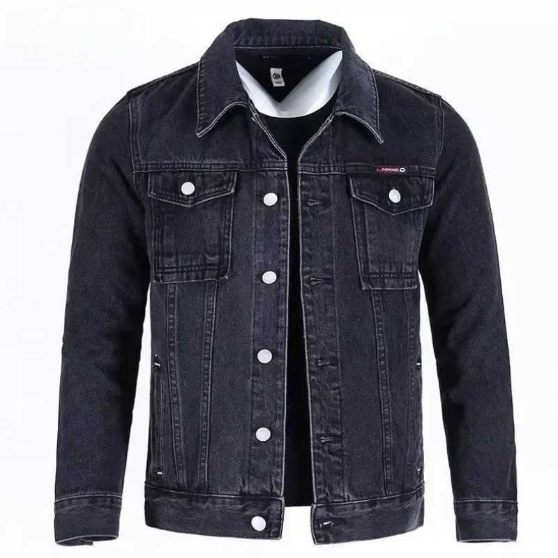 Mens Denim Jacket Padded Wool Elatic Male Jean Coats Blue Warm Padding with Sheep Cheap Price Stylish Fashion Large Size L Y2k X250213