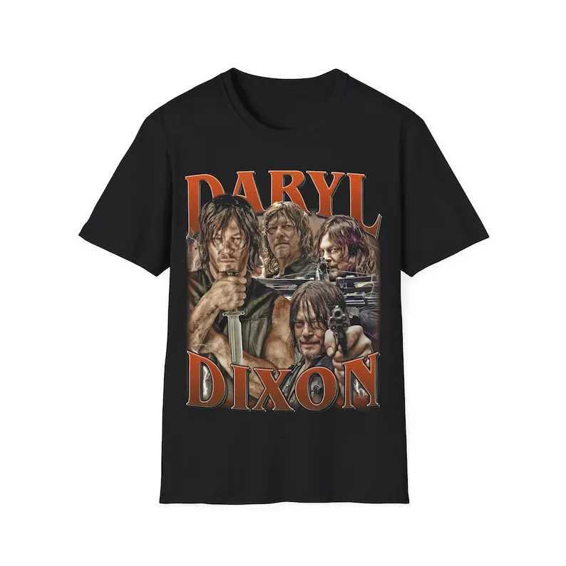 Limited Daryl Dixon The Walking Dead Vintage T-Shirt Gift For Women and Man Unisex T-Shirt X250213