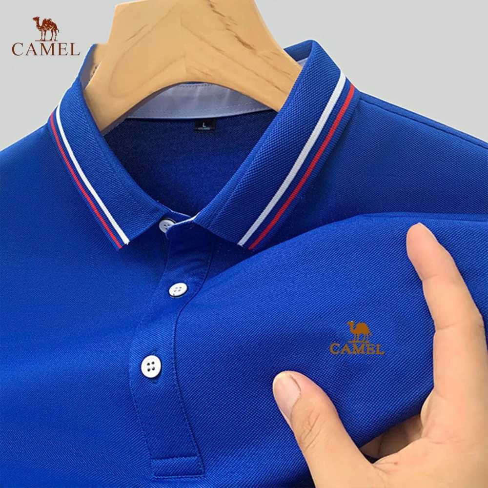 CAMEL High end Embroidered Polo Shirt New Mens Summer High Quality Fashion Business Leisure Outdoor Sports Short sleeved T-shirt X250213