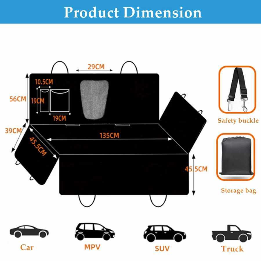 Dog Car Seat Covers For Tesla Model 3 Model Y 20-24 Dog Seat Cover Waterproof Scratchproof Hammock Durable Nonslip Pet Seat Cover with Mesh Window H25