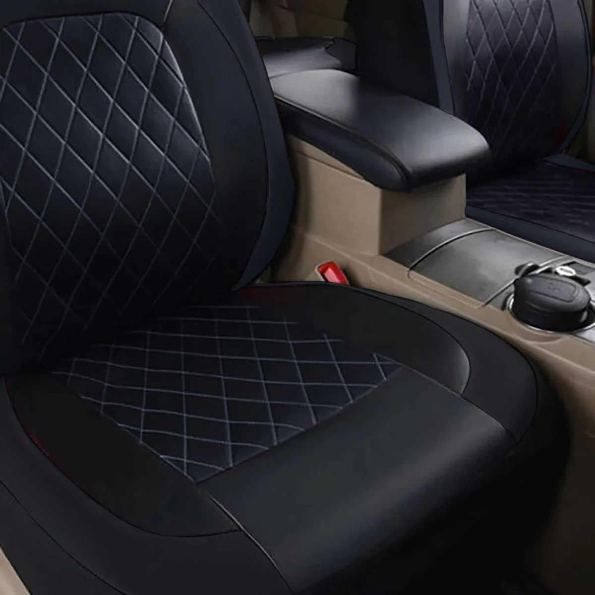 Dog Car Seat Covers All Season Quited PU Leather Car Seat Cover Full Surrounded Seat Protector Waterproof Universal Fit Sedan Suv Pick-up Truck Seat H