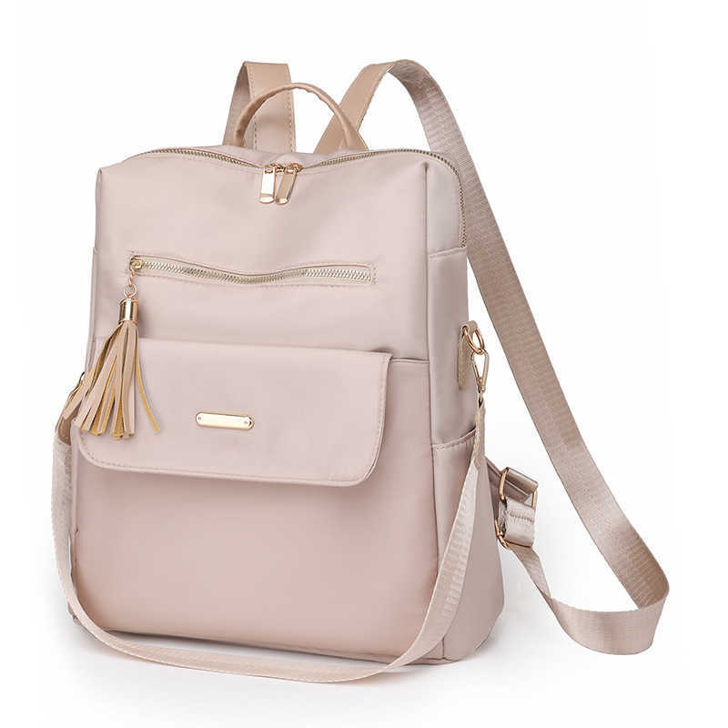 Oxford Cloth Womens Backpack New Large Capacity Backpack Dual Use Single Shoulder Womens Bag Leisure Backpack