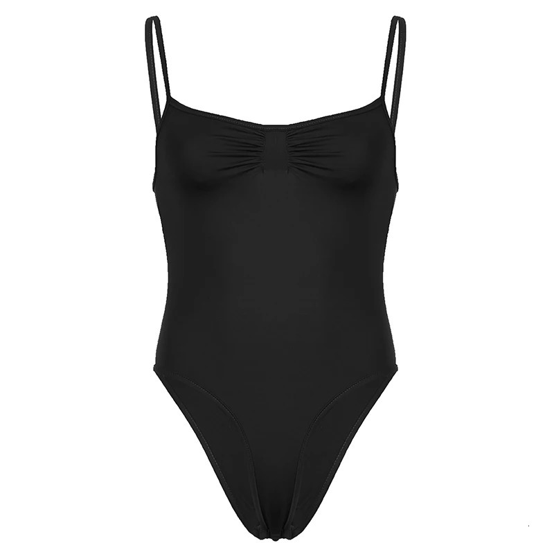 Cuteandpsycho Sexy Bodycon Sleeveless Bodysuits for Women Fashion Solid Slim Overall Clubwear Basic Y2K Backless Black Outfits 250211