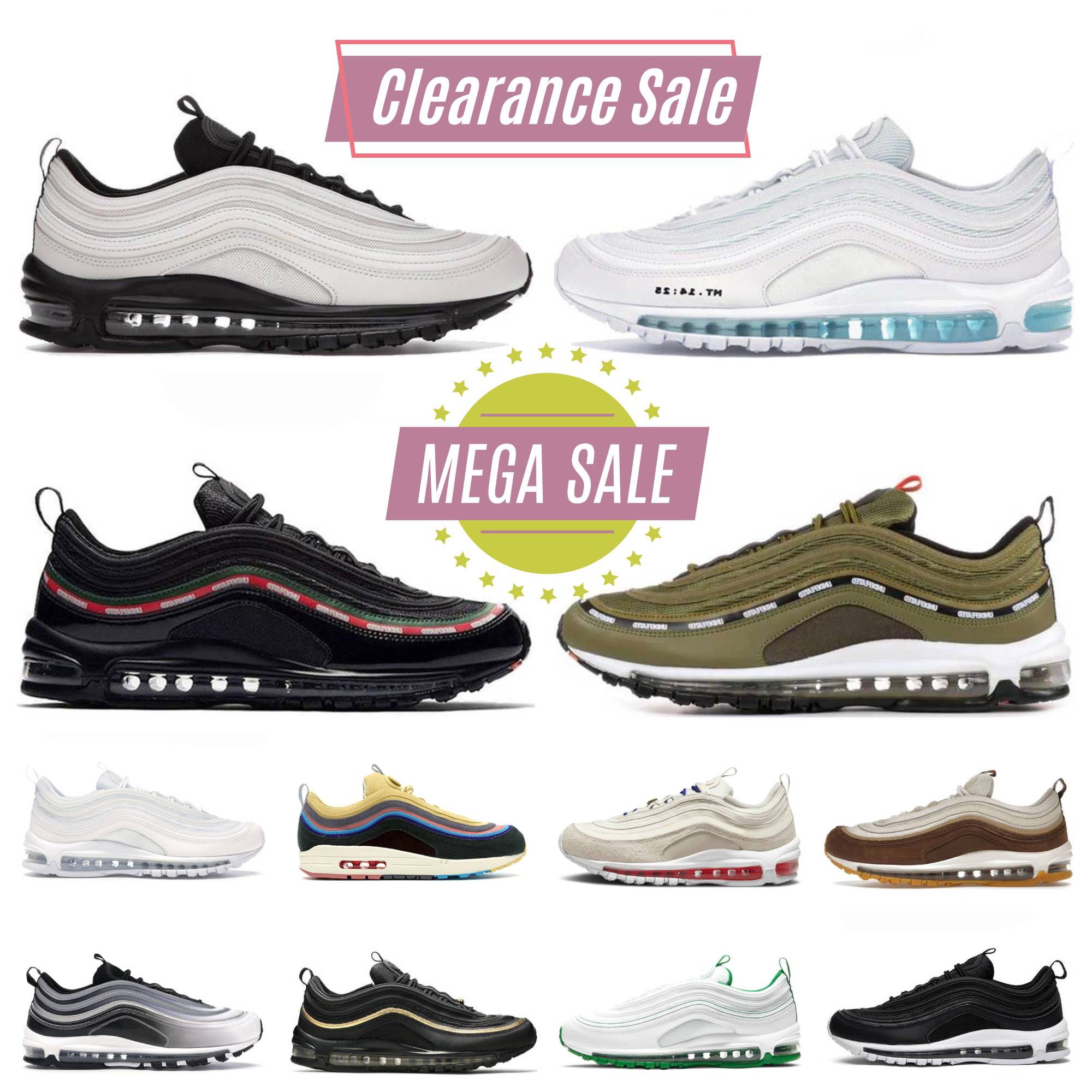 2025 Top Designer 97 running shoes men women 97s Triple Black White Sean Wotherspoon Silver Gold Bullet University Red Volt mens outdoors trainers sports size 36-46