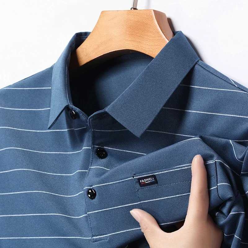 Summer Mens Short Sleeved T-shirt Business Casual Shirts Mens Clothing T-shirts X250213