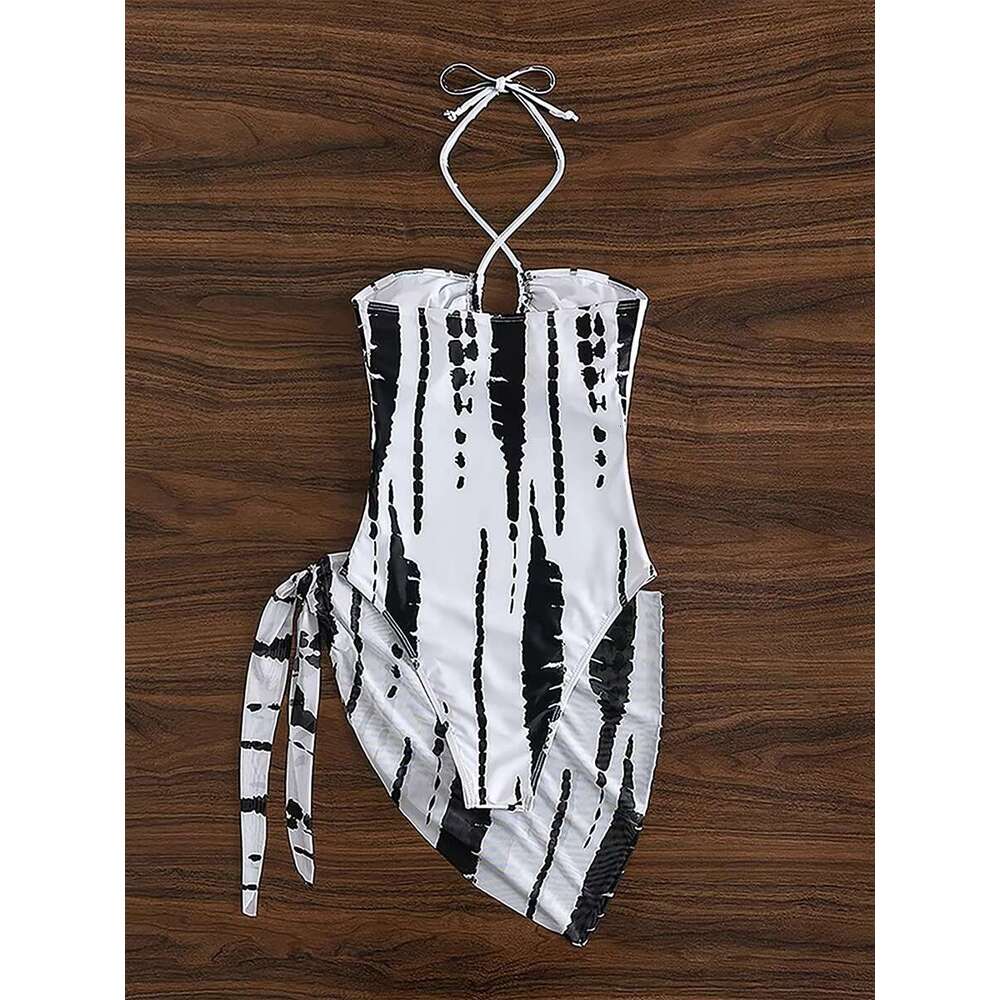 Sexy 2 Pieces Swimwear One Piece Swimsuit Woman 2024 Cover Bathing Suit Push Up Summer Swimming For Women Beach Wear Monokini