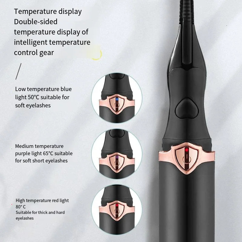 Portable 3 Temperature Mode Heated Eyelashes Curling Tool Electronic USB Natural Eye Lash Curler Beauty Supplies y250115
